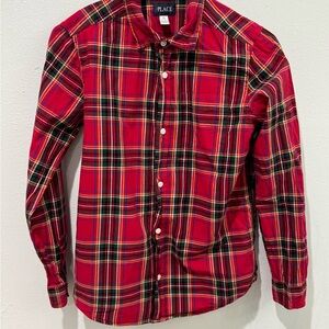 Place Red and Green Plaid Men's Shirt